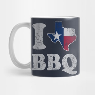 Love Texas BBQ Barbecue Texan State Map Flag Mug